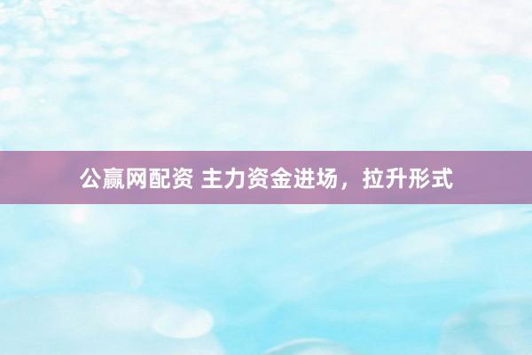 公赢网配资 主力资金进场，拉升形式